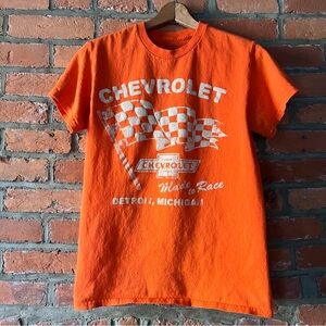 GM Chevrolet Racing Graphic Orange Short Sleeve Tee, men’s S